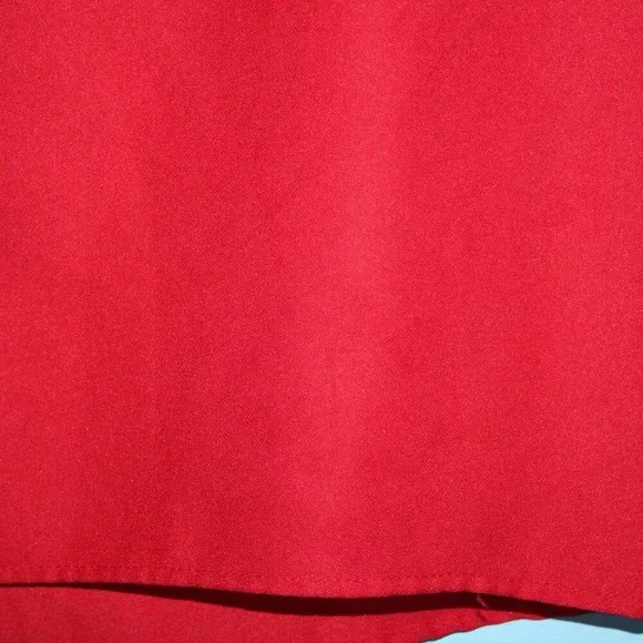 SHEIN Red High Neck Key-Hole Neckline Flutter Sleeves XS - Picture 13 of 13